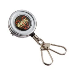Fishing Zinger Retractor - Varivas - Pin-on Style, Fishing Zinger Retractor VAAC 38 -Fishing Discount Store VARIVAS zinger retractor silver