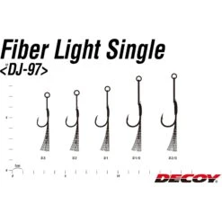 Assist Hook - Decoy - DJ-97 Fiber Light Single -Fishing Discount Store assist hook decoy dj97 fiber light single 814896