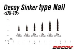 Sinker - Decoy - Sinker Type Nail DS-10 7 Sinker - Decoy - Sinker Type Nail DS-10 -Fishing Discount Store ds 10 04size