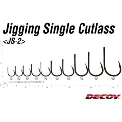 Single Hook - Decoy - JS-2 Jigging Single Cutlass -Fishing Discount Store single hook decoy js2 jigging single cutlass 578701