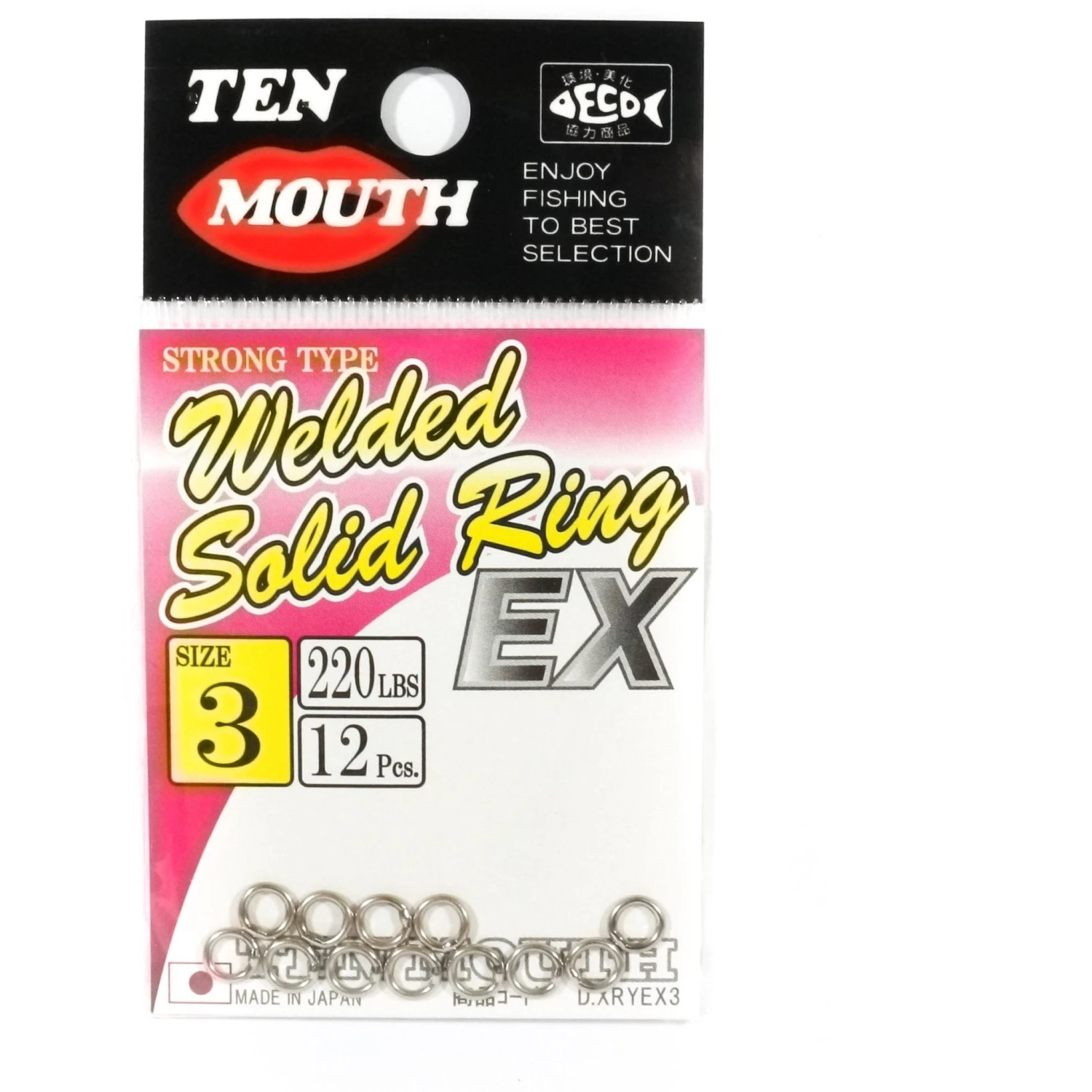 Split Ring Connector- Ten Mouth - Welded Solid Ring EX 3 Split Ring Connector- Ten Mouth - Welded Solid Ring EX