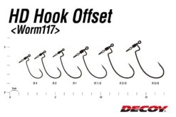 Warm Hook - Decoy - HD Hook Offset Worm 117 -Fishing Discount Store warm hook decoy hd hook offset worm 117 827112