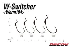 Hooks - Decoy - Switcher Worm 104 7 Hooks - Decoy - Switcher Worm 104 -Fishing Discount Store worm104 04size